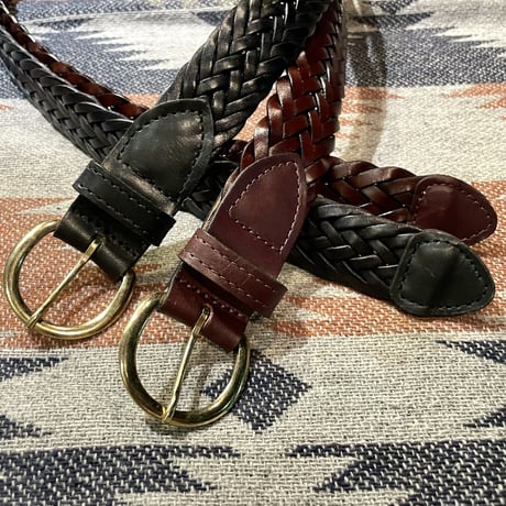 thomas bates U.S.A "ashley brided leather belt" (unisex)