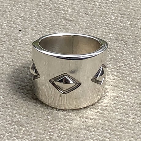 indian jewelry "Herman Smith (navajo)" 10gauge silver ring