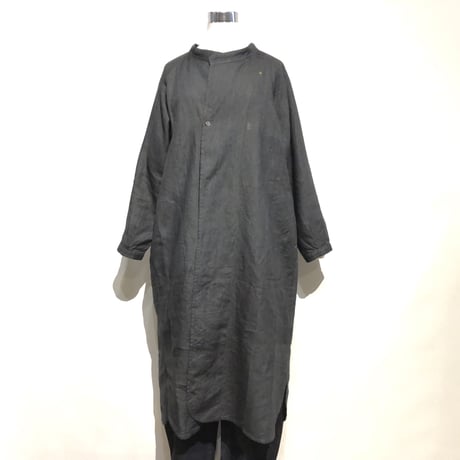 Slow Hands "fine linen gown "(fade black)unisex