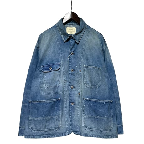 H.UNIT "denim coveralls used wash" (indigo) unisex