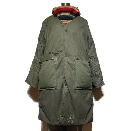 Slow Hands "recycle tent down coat for ARCHIVE"(olive)S-B unisex