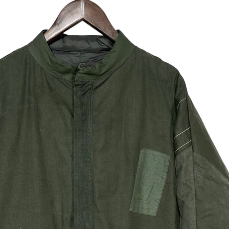 Slow Hands "recycle tent yeti down coat"(olive×olive)SC-unisex