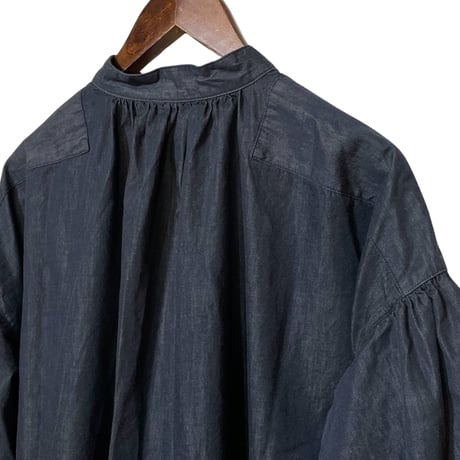 CAERULA PER LIGHTS"high-density denim gatherpull"(navy)unisex