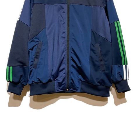 yoused"patchwork loose jog top"(navy.B)unisex
