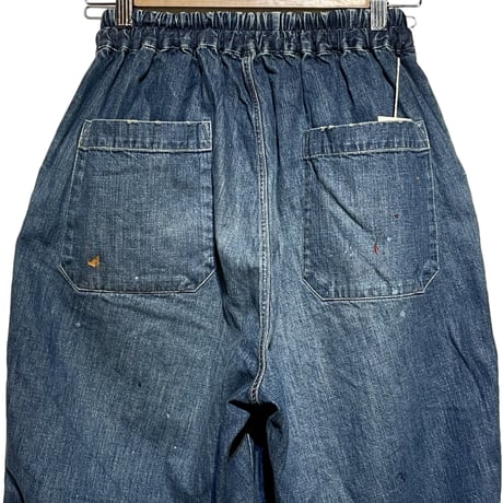 H.UNIT "denim easy pants customize" (indigo) unisex