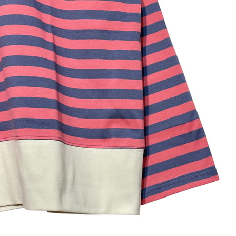 H.UNIT "border jersey stitch long sleevesT"(pink×purple) unisex