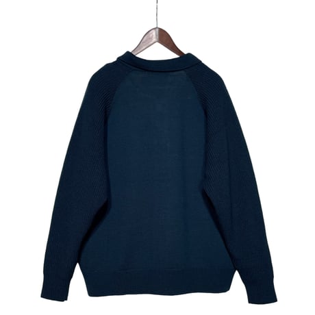 amne "FINE MERINO"polo knit (marine)unisex