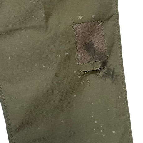 H.UNIT "Back satin fatigue pants customize" (khaki) unisex