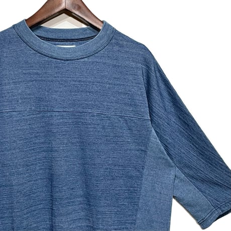 TigreBrocante "indigo 天竺 ボランテ T" (indigo fade)unisex