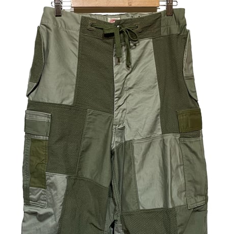 FUNSET OF ART "military patchwork ballon cargo pants"(khaki)unisex-S