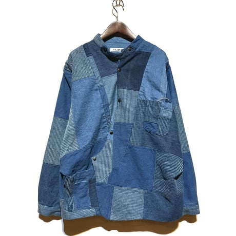 FUNSET OF ART “indigo patchwork wagase shirts"(indigo)unisex2