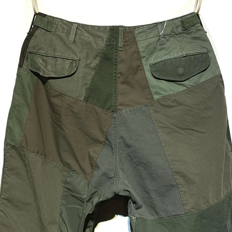 FUNSET OF ART “military patchwork field コロマ pants"(olive)unisex-L