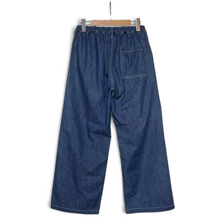 TigreBrocante"6oz denim saruku pants“(indigo fade) women's