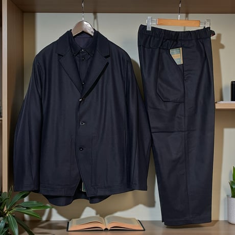 ASEEDONCLOUD"Handwerker HW wool flannel handsfree jacket"(navy)unisex