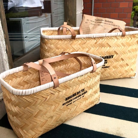 Butler Verner Sails "bamboo×leather market basket"  (S)