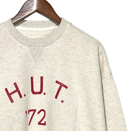 H.UNIT"H.U.T print sweat"(kinari) unisex