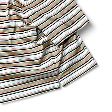 amne "BORDER"half sleeve tee (beige)unisex