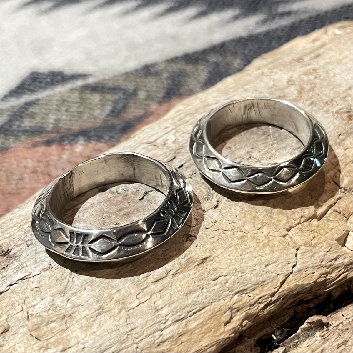 indian jewelry “ray adakai(navajo) “stamped tri