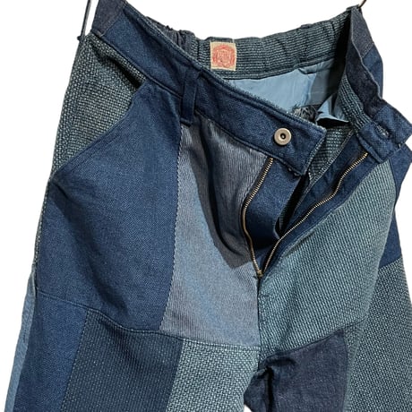 FUNSET OF ART "indigo patchwork karusan 5P pants"(indigo)unisex-M