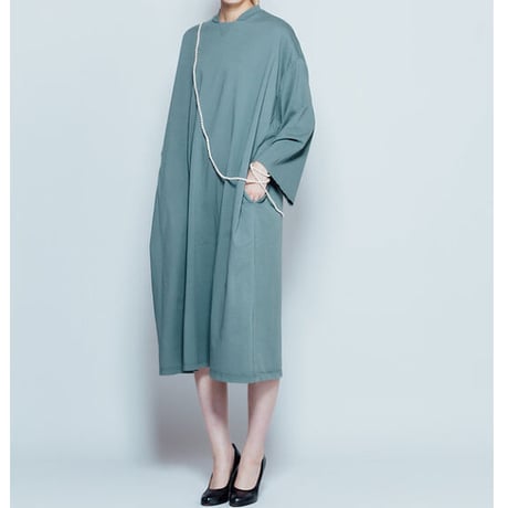 CAERULA"heavy jersey ester onepiece"(green) women's