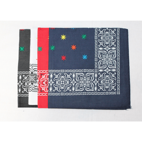 KNIFEWING "embroidery bandana"(flower color)