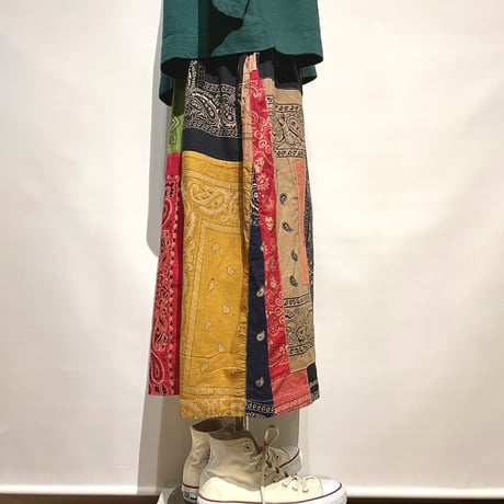 Slow Hands "bandana patch work skirt"(sand asst)women's-(F)