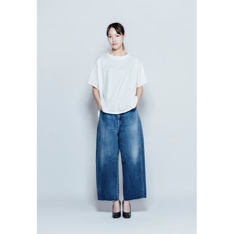 CAERULA"30 single jersey asymmetry  T"(white) women's