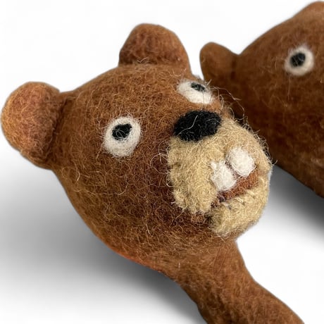 TigreBrocante"wool brown bear key holder"