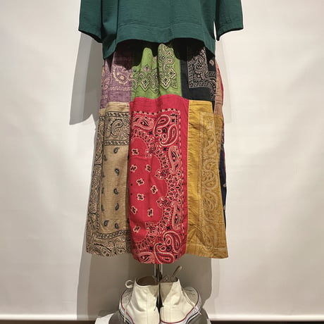 Slow Hands "bandana patch work skirt"(sand asst)women's-(F)