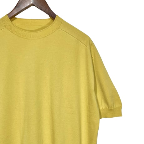 Linen ya(as it is)"crewneck short sleeve cotton knit"(yellow)women's