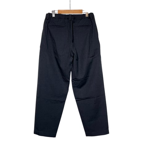 COLINA"CAPERTICA Washable Wool Gaba / Loosey Trousers (BLACK NAVY)unisex