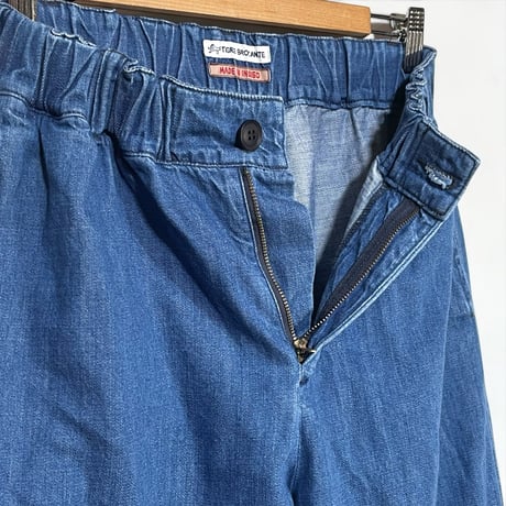 TigreBrocante"7oz denim myao tapered pants"(inidigo fade)women's