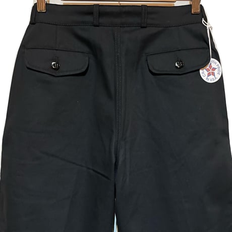 flex made USA"tuck military trousers“(black)unisex