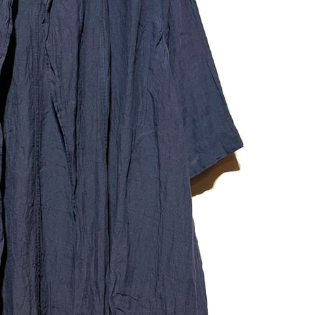 Linen ya"linen shawlcollar coat"(lt.navy)women's
