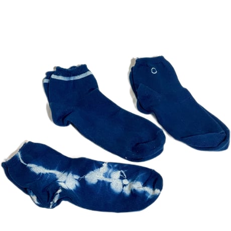 TigreBrocante "Amagi Indigo Short Socks" (3patern)unisex