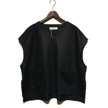 CAERULA"melton vest"(black) women's