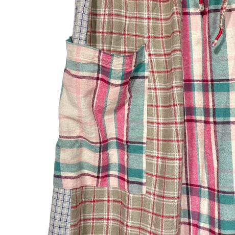 TigreBrocante"nel check mix one pocket skirt"(pink mix)women's