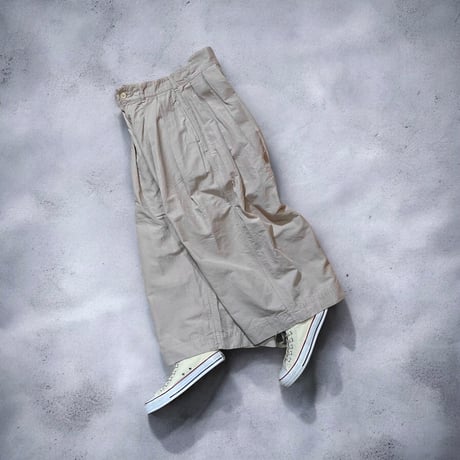 TigreBrocante"high-density cotton linen hakama pants“(beige)women's