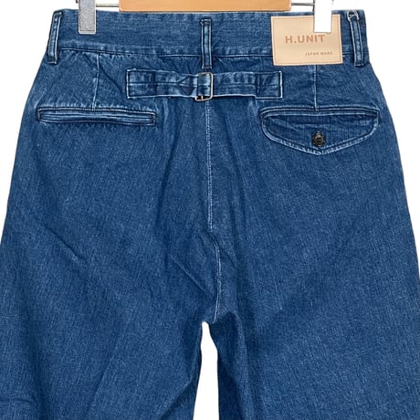 H.UNIT "denim two tuck trousers"(indigo)unisex