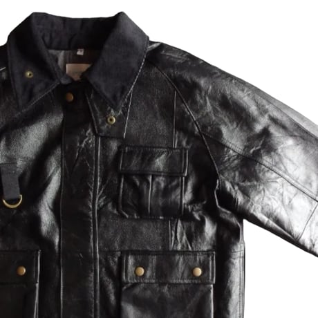 yoused"all leather fishing jacket"(black)unisex