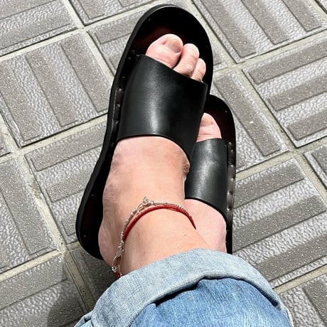 MANANAS jewelry "silver tube beads anklet"(unisex)