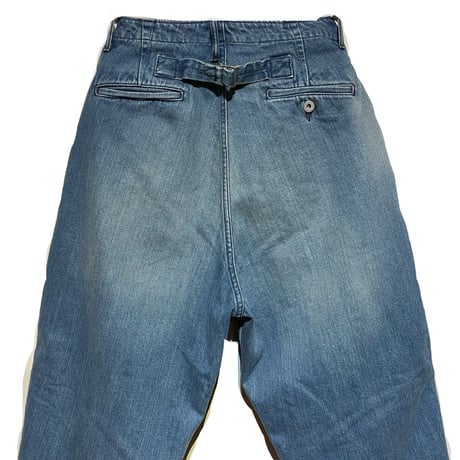 H.UNIT "13oz denim work trousers" indigo custamize (unisex)