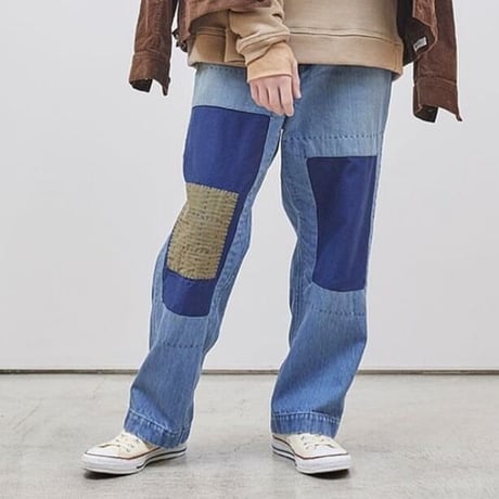H.UNIT "13oz denim work trousers" indigo custamize (unisex)