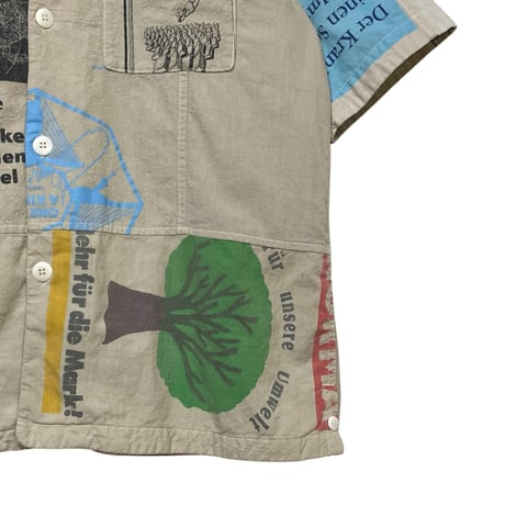 TigreBrocante"print tote bag REMAKE raglan venice beach S/S shirts(LB)"(natural)unisex