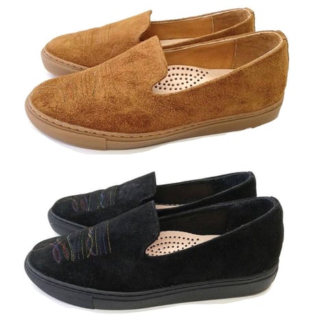 UNMARKED "embroidery slip-on sneaker”(tan)unisex