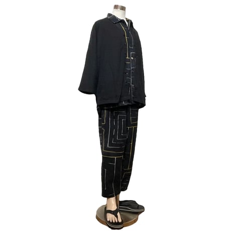 TigreBrocante"stallman quater sleeve cardigan"(black)unisex