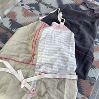 TigreBrocante "Euro Linen Sheets Mix apron" (natural&charcoal)unisex