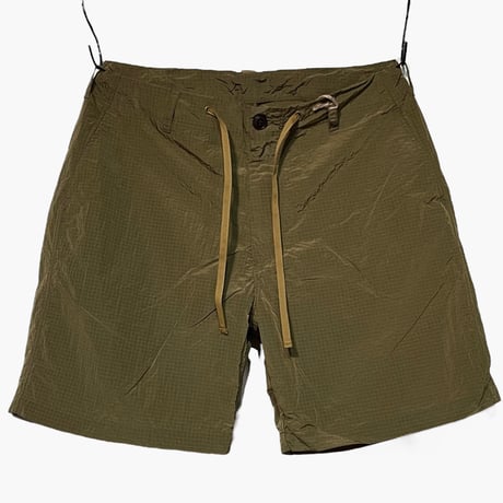 dip ltd "rip stop nylon short pants" (olive)unisex