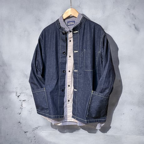 TigreBrocante"selvage 8oz denim stand coverall"(inidigo)unisex