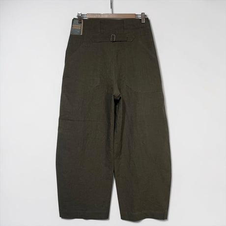ASEEDONCLOUD"linen×cotton Handwerker wide trousers" (khaki) unisex